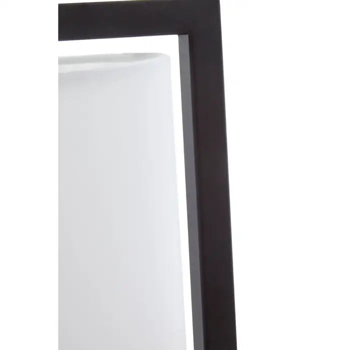 Calvo Black Rectangular Floor Lamp with White Linen Shade